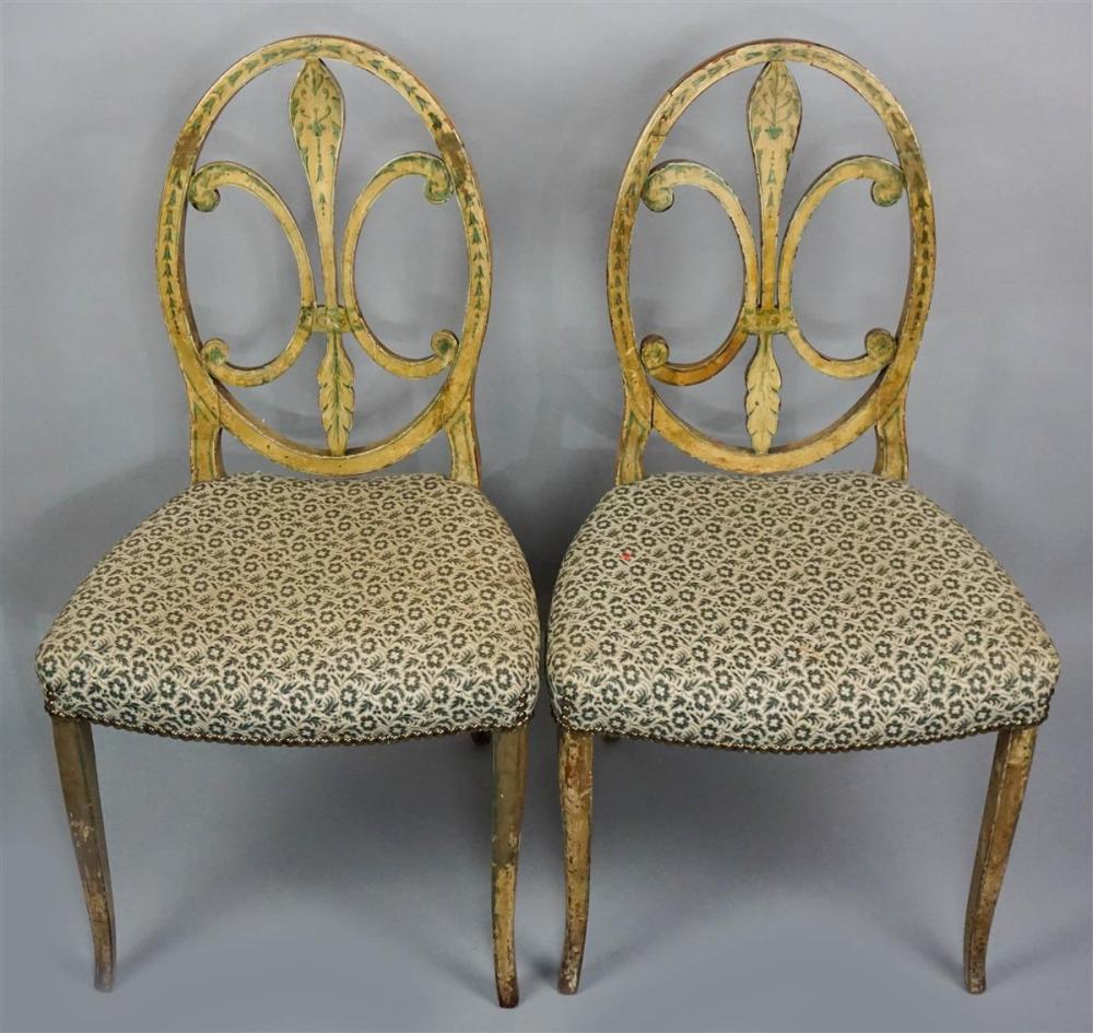PAIR OF CONTINENTAL PAINTED SIDE