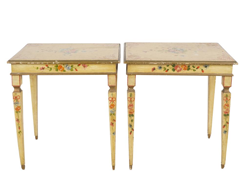 PAIR OF CONTINENTAL PAINTED WOOD