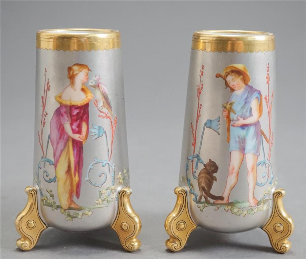 PAIR OF CONTINENTAL PARTIAL GILT