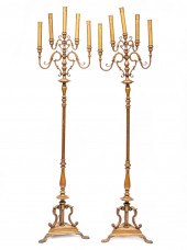 PAIR OF CONTINENTAL PATINATED