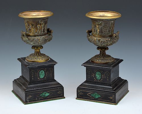 PAIR OF CONTINENTAL PATINATED