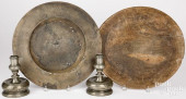 PAIR OF CONTINENTAL PEWTER CAN