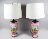 PAIR OF CONTINENTAL PINK-GROUN