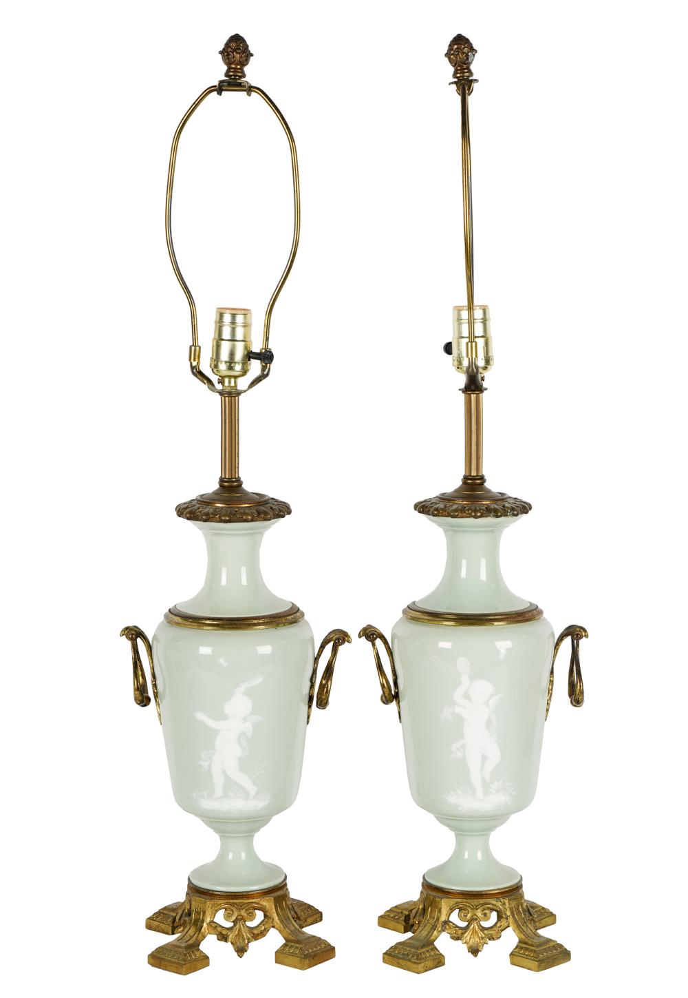 PAIR OF CONTINENTAL PORCELAIN TABLE