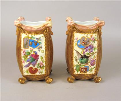 Pair of Continental porcelain vases