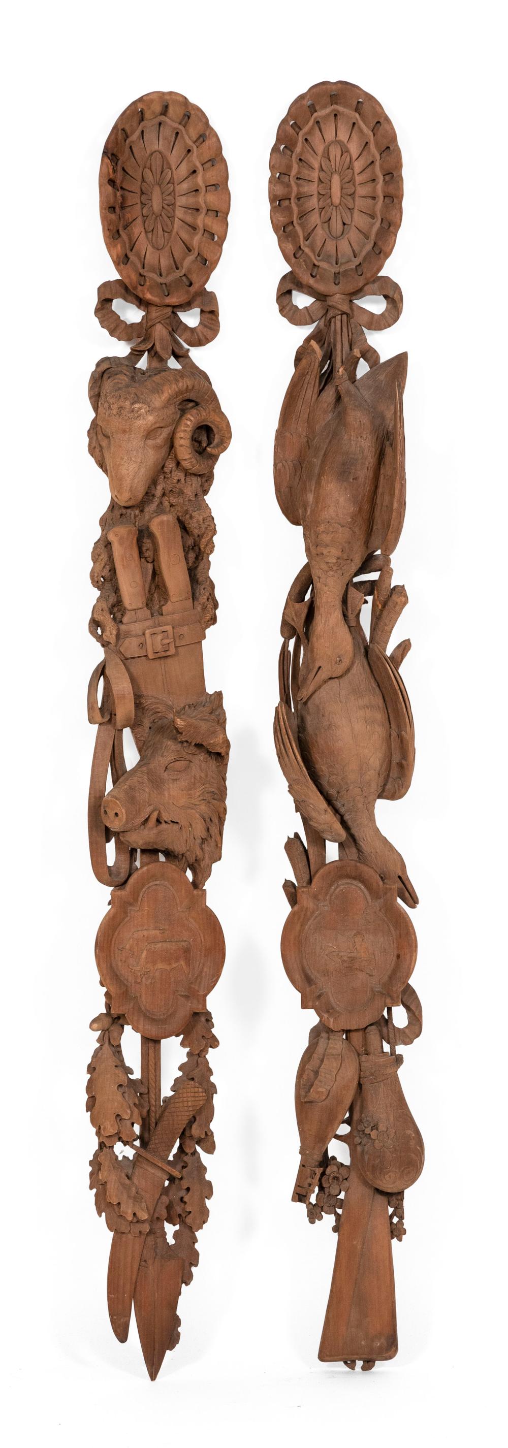 PAIR OF CONTINENTAL RELIEF-CARVED