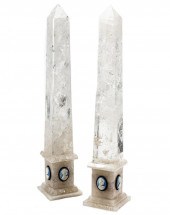 PAIR OF CONTINENTAL ROCK CRYST