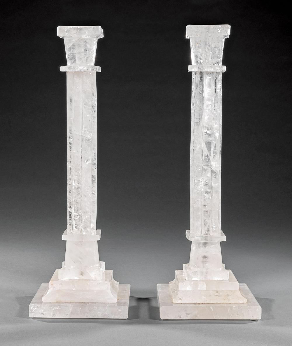 PAIR OF CONTINENTAL ROCK CRYSTAL