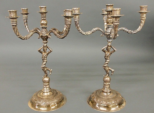 Pair of Continental silver