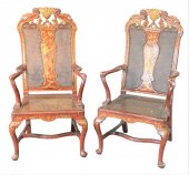 PAIR OF CONTINENTAL STYLE ARMC