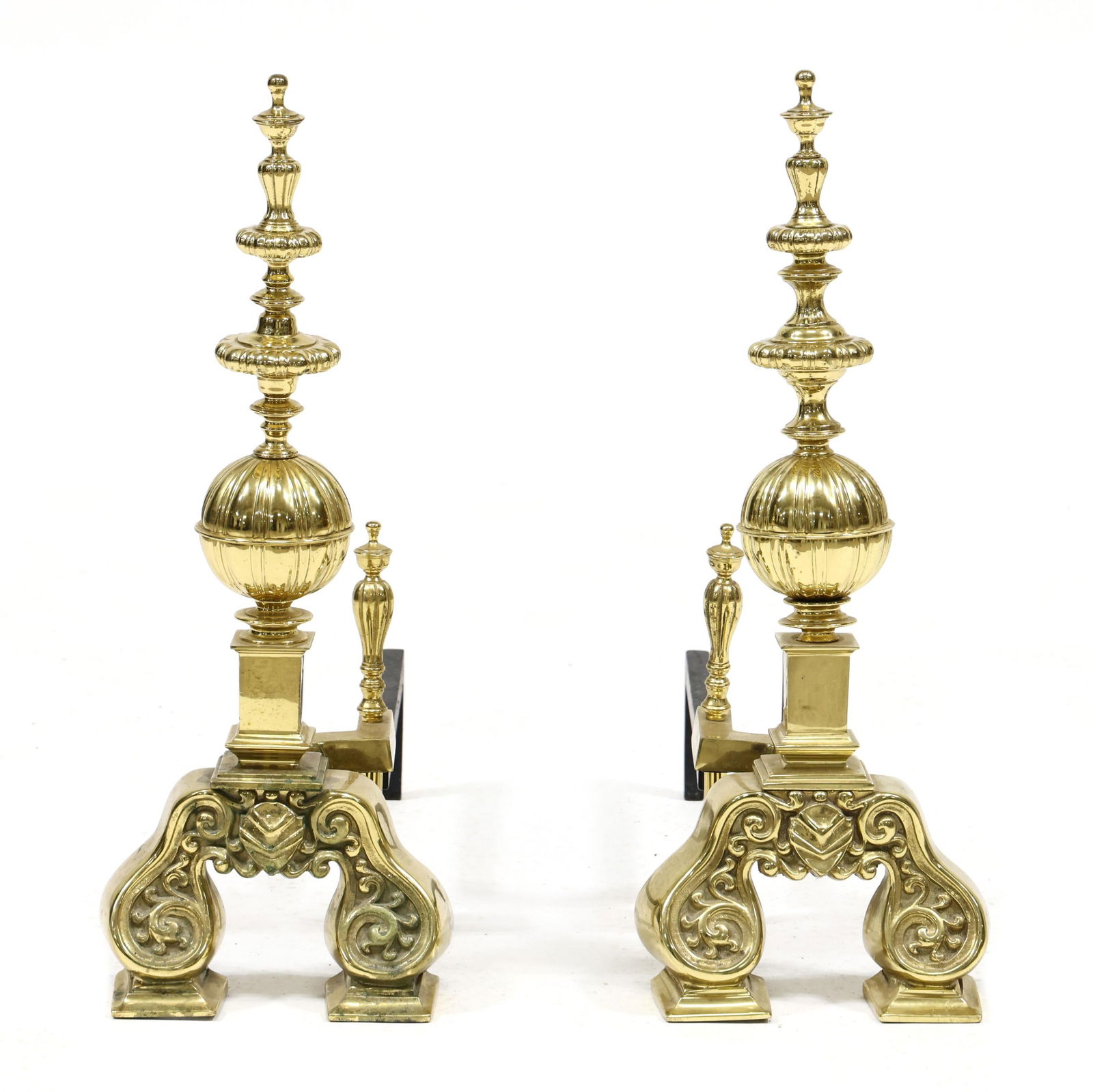 PAIR OF CONTINENTAL STYLE BRASS