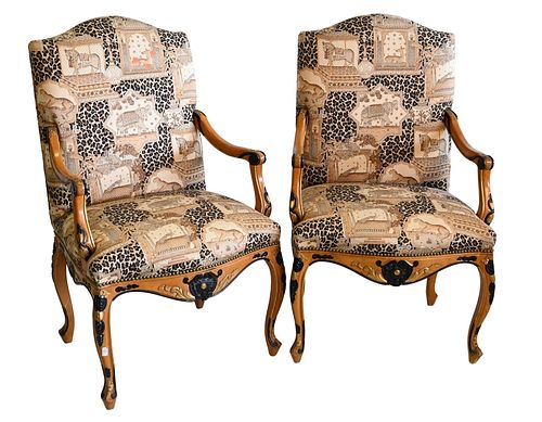PAIR OF CONTINENTAL STYLE OPEN