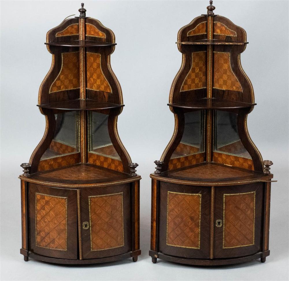 PAIR OF CONTINENTAL STYLE PARQUETRY