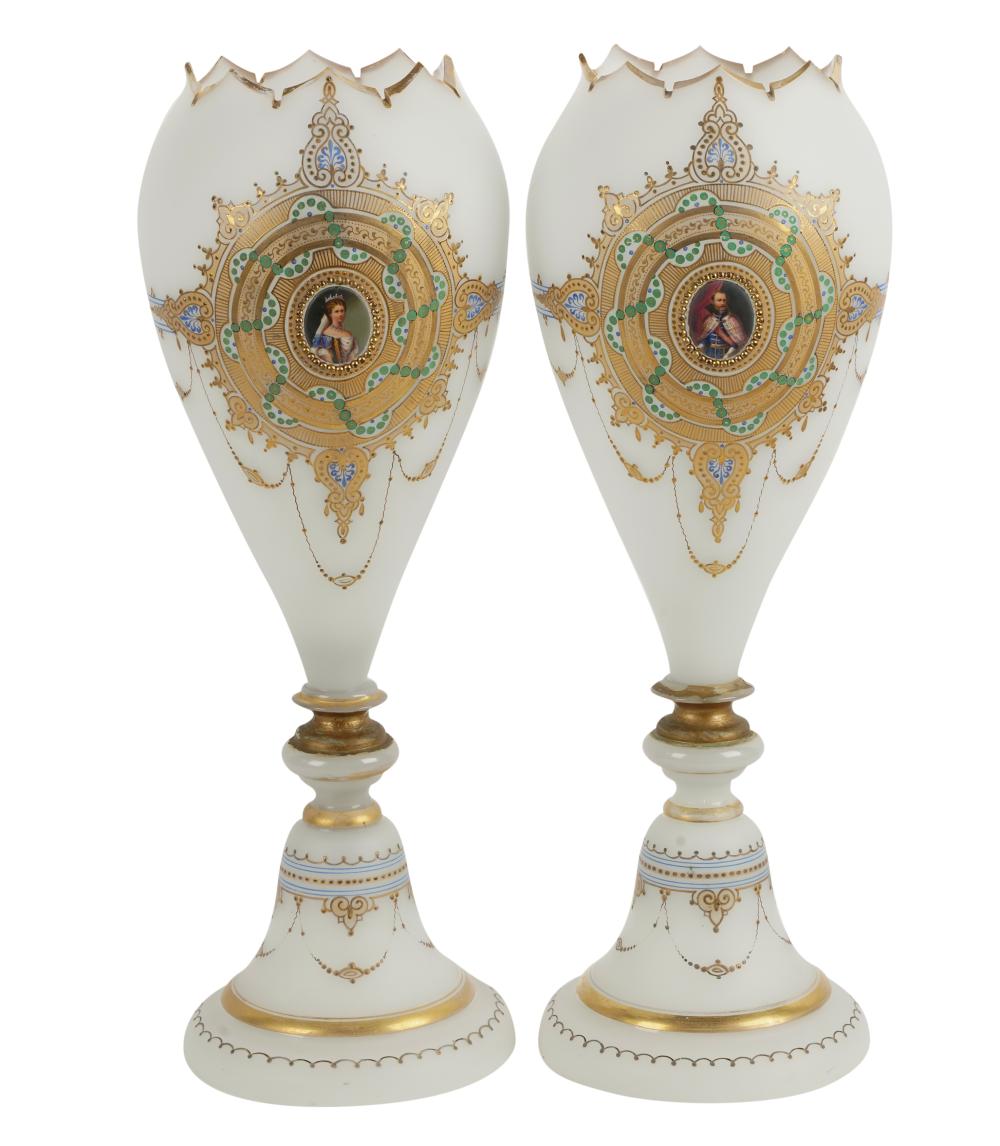 PAIR OF CONTINENTAL WHITE SATIN