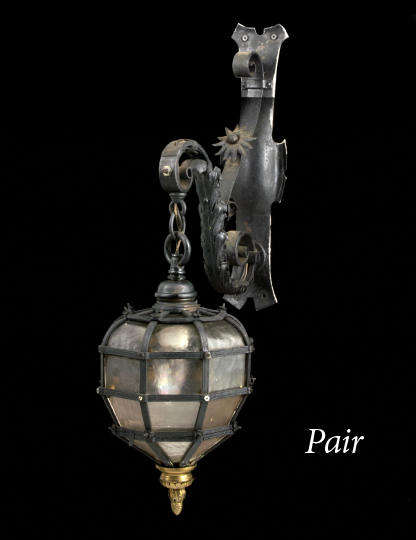 Pair of Continental Wrought-Iron,