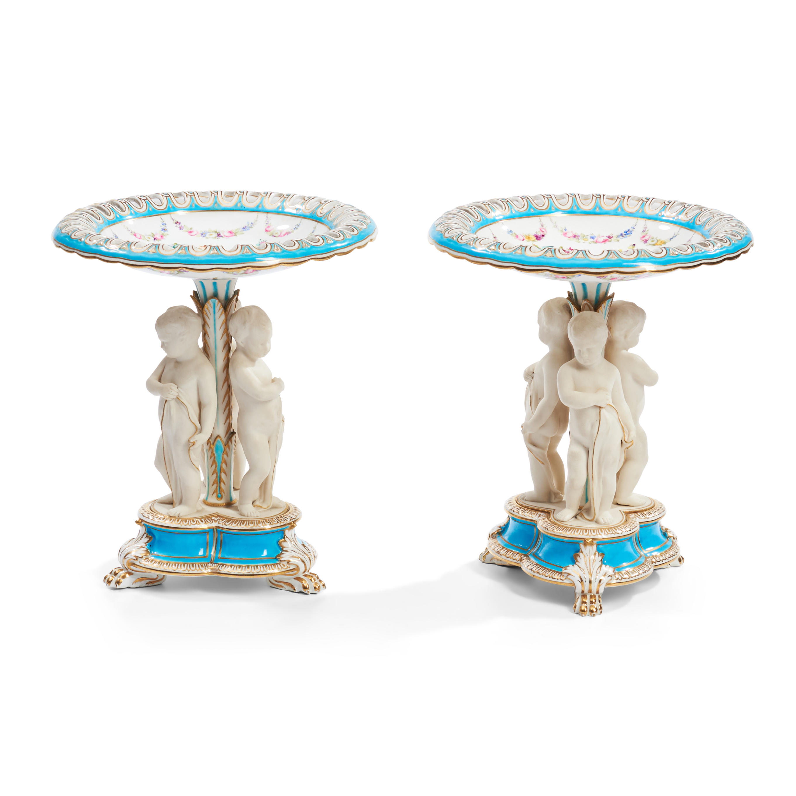 PAIR OF COPELAND PORCELAIN