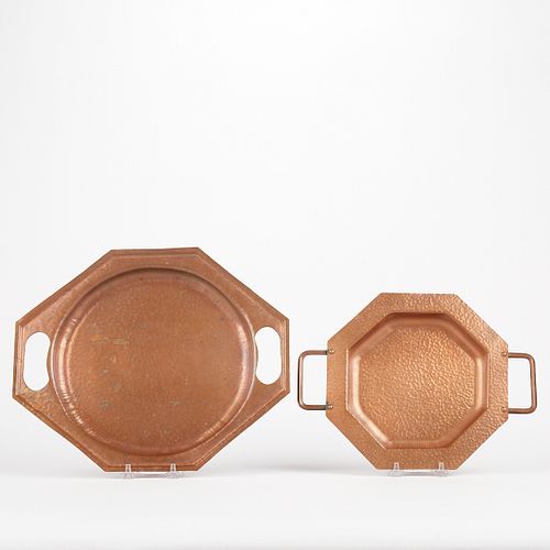 PAIR OF COPPER ARTS & CRAFTS