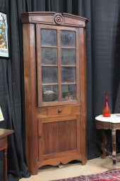 PAIR OF CORNER CUPBOARDS.  Mor