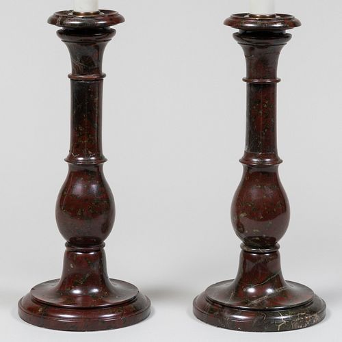 PAIR OF CORNISH MARBLE
