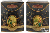 PAIR OF COUNTERTOP TOLE BINS<b