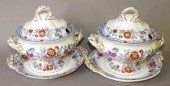 PAIR OF COVERED SAUCE TUREENS