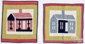 PAIR OF CRADLE HOUSE QUILTS, E