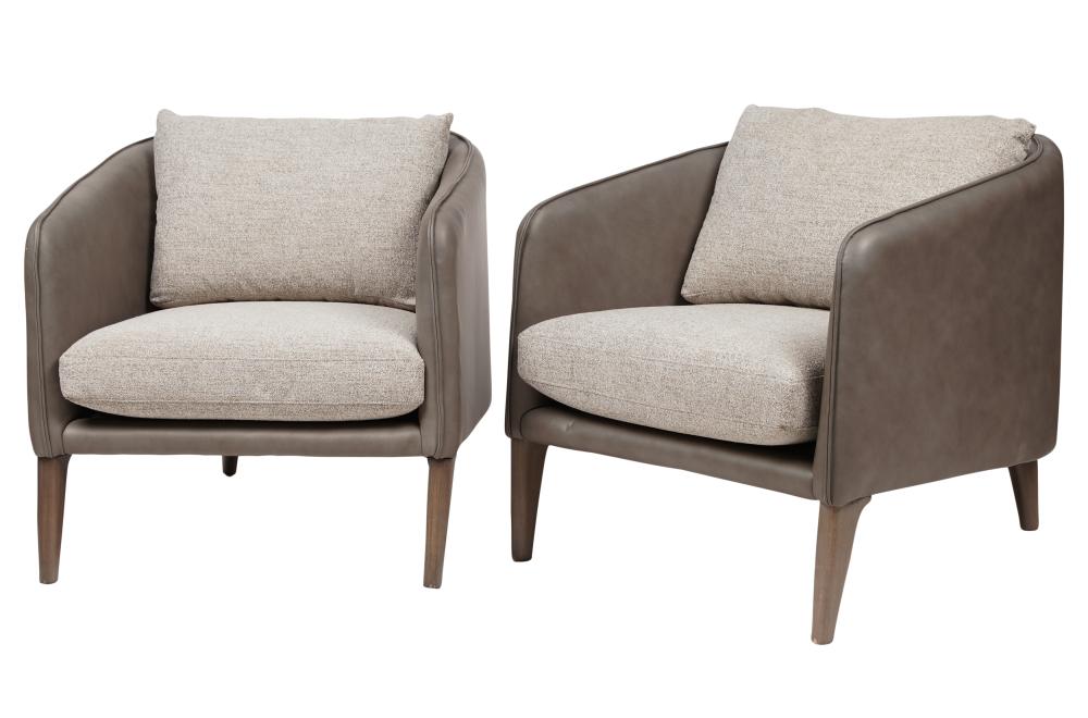 PAIR OF CRATE AND BARREL GREY