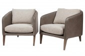 PAIR OF CRATE AND BARREL GREY