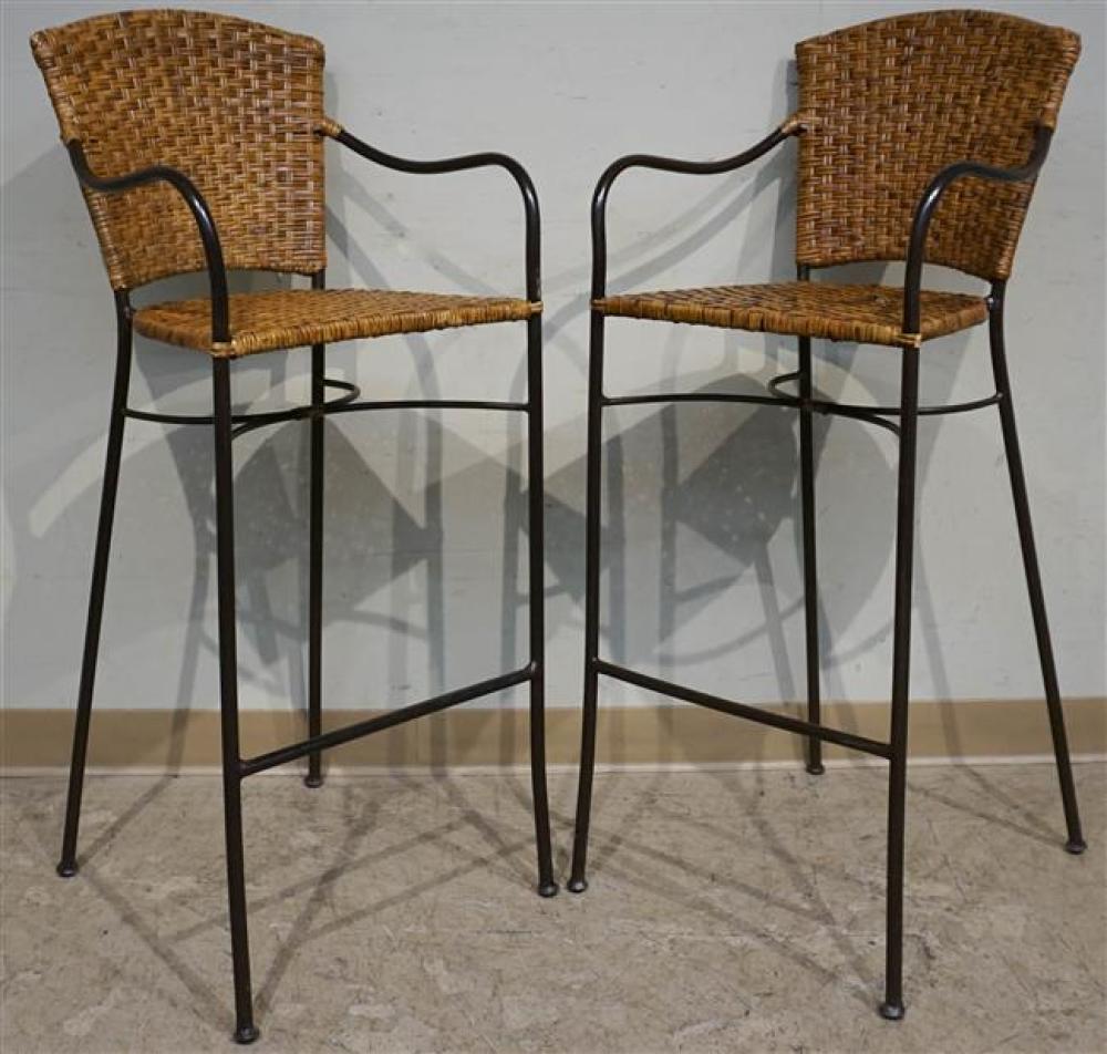 PAIR OF CRATE & BARREL METAL AND