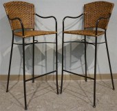 PAIR OF CRATE & BARREL METAL A