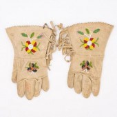 PAIR OF CREE CHILD'S BEADED GL