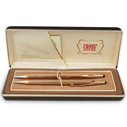 PAIR OF CROSS GOLD FILLED