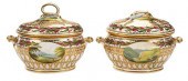 PAIR OF CROWN DERBY PORCELAIN
