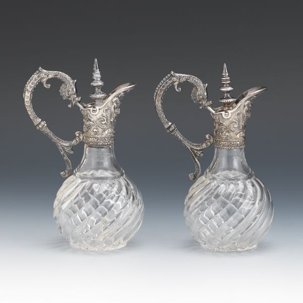 PAIR OF CRUETS  6 ½" x 4" Pair of