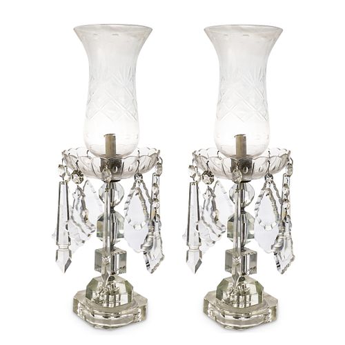 PAIR OF CRYSTAL CUT