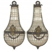 PAIR OF CRYSTAL PRISM WALL SCO