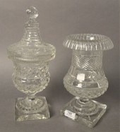 PAIR OF CRYSTAL SWEETMEAT STAN