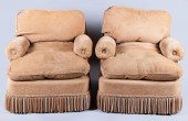 PAIR OF CUSTOM ARM CHAIRS UPHO