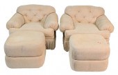 PAIR OF CUSTOM CLUB CHAIRS, EA
