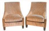 PAIR OF CUSTOM EASY CHAIRS, IN
