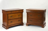 PAIR OF CUSTOM MADE THREE DRAW