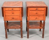 PAIR OF CUSTOM MAHOGANY DROP L