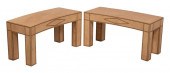 PAIR OF CUSTOM TAN LEATHER-UPH