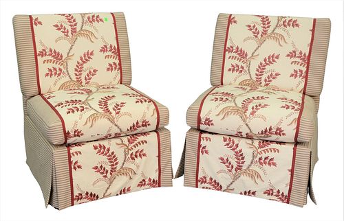 PAIR OF CUSTOM UPHOLSTERED