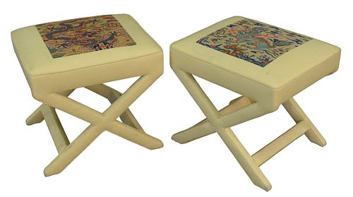 PAIR OF CUSTOM UPHOLSTERED