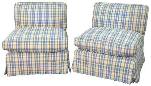 PAIR OF CUSTOM UPHOLSTERED
