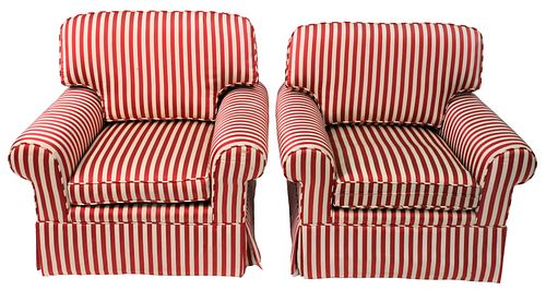 PAIR OF CUSTOM UPHOLSTERED