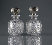 PAIR OF CUT CRYSTAL SPIRIT DEC