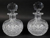 PAIR OF CUT GLASS DECANTERSPai