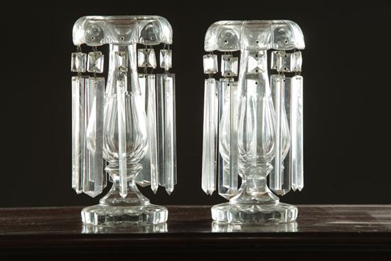 PAIR OF CUT GLASS LUSTERS. 